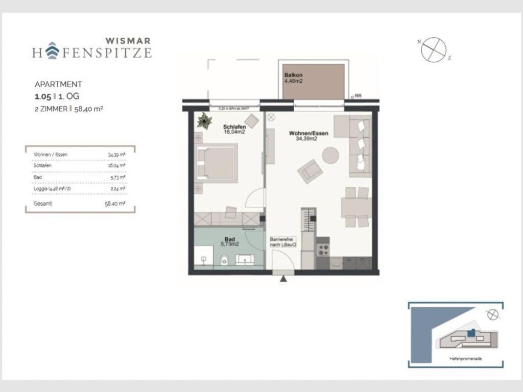 Hafenspitze App 05 Apartment Wismar Exterior photo